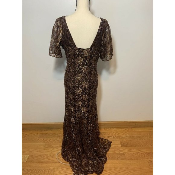 Princess Haute Couture Size 18 Gown Dress Beaded - Picture 6 of 10